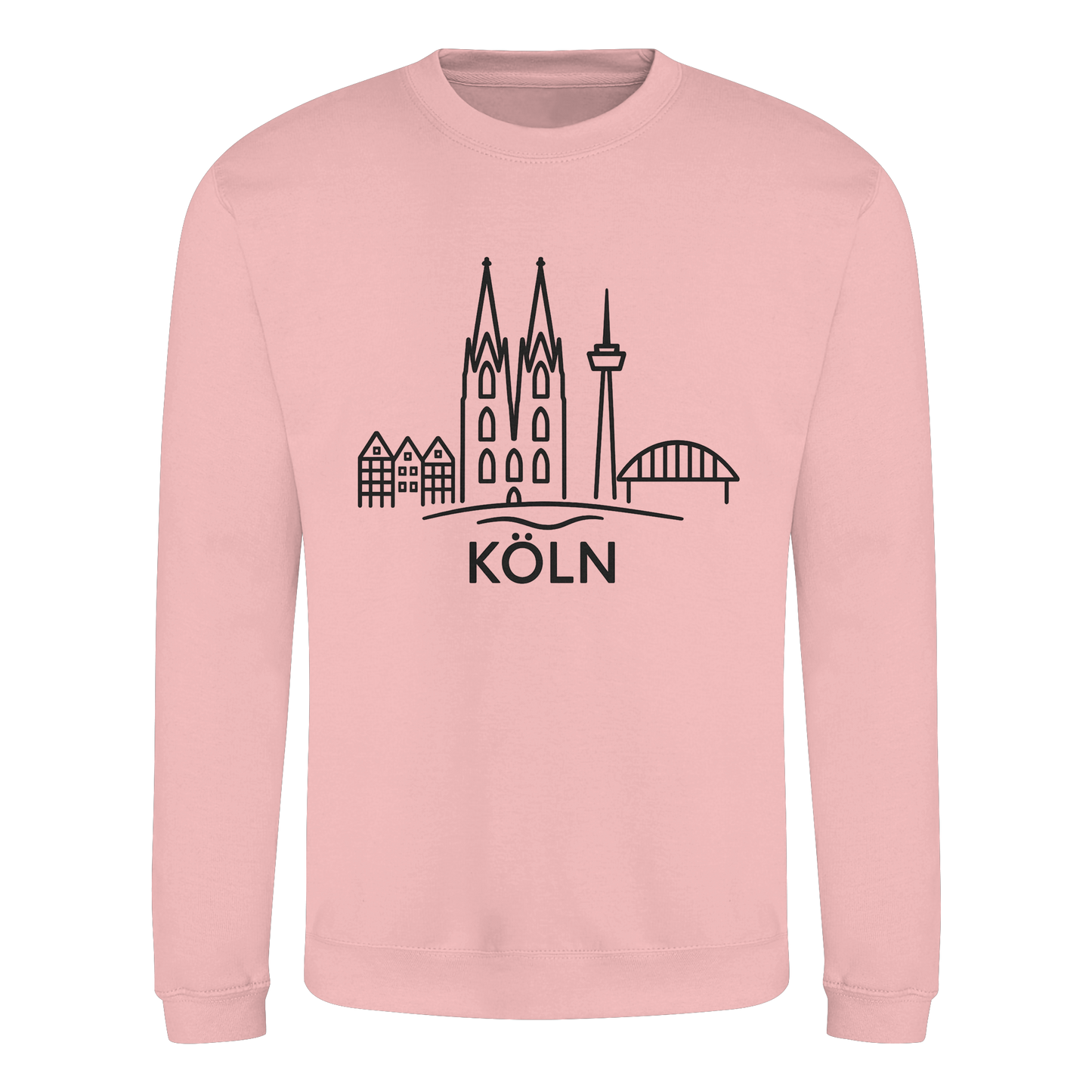 Köln Skyline (großer Druck auf der Brust) - Basic Sweatshirt