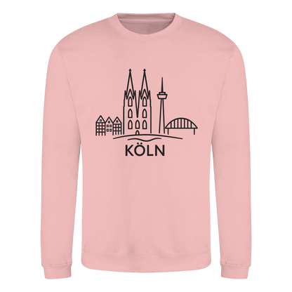 Köln Skyline (großer Druck auf der Brust) - Basic Sweatshirt