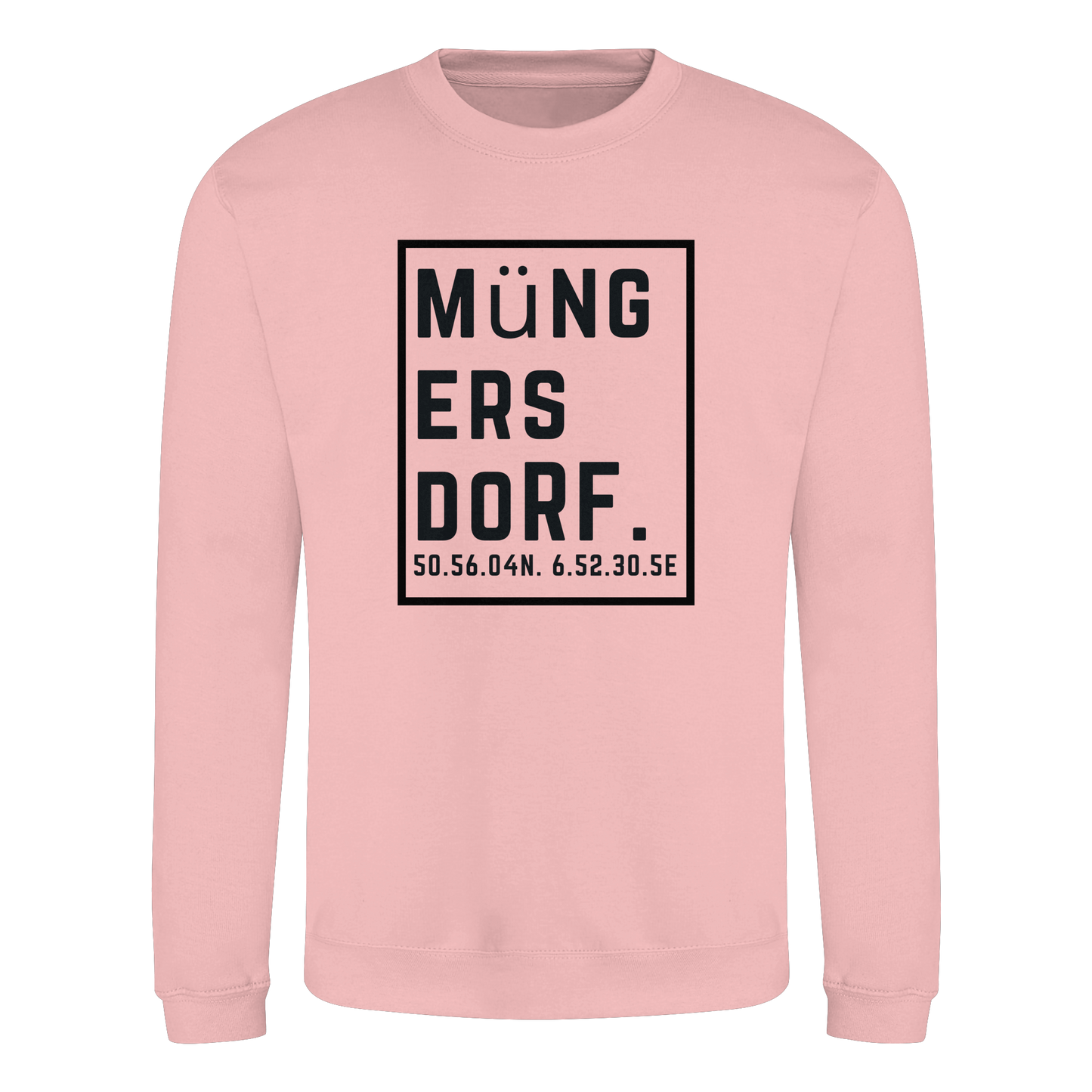 Müngersdorf Koordinaten (großer Druck auf der Brust) - Basic Sweatshirt