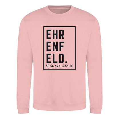 Ehrenfeld Koordinaten (großer Druck auf der Brust) - Basic Sweatshirt