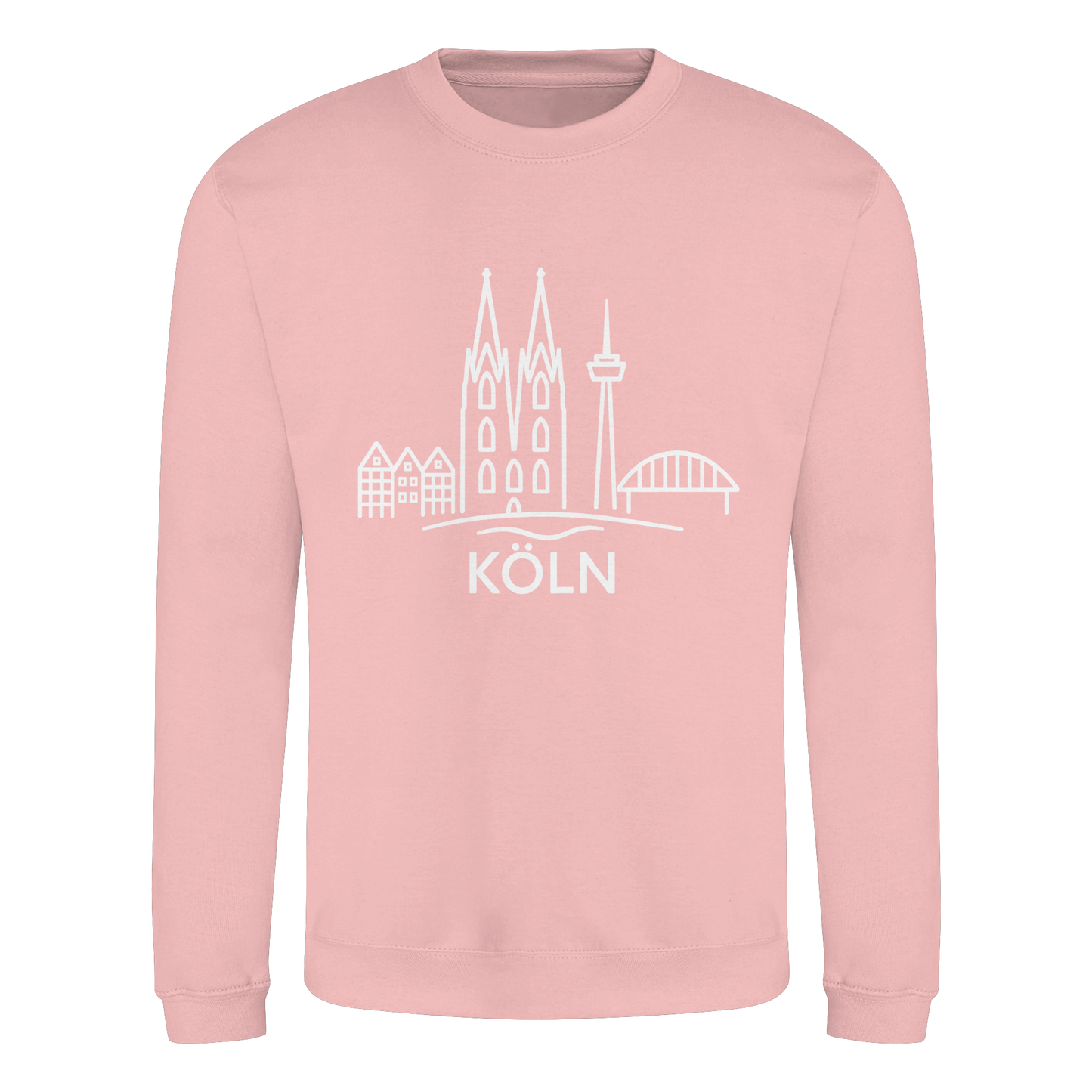 Köln Skyline (großer Druck auf der Brust) - Basic Sweatshirt