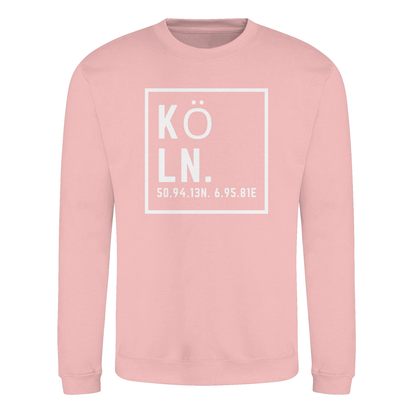 Köln Koordinaten (großer Druck auf der Brust) - Basic Sweatshirt
