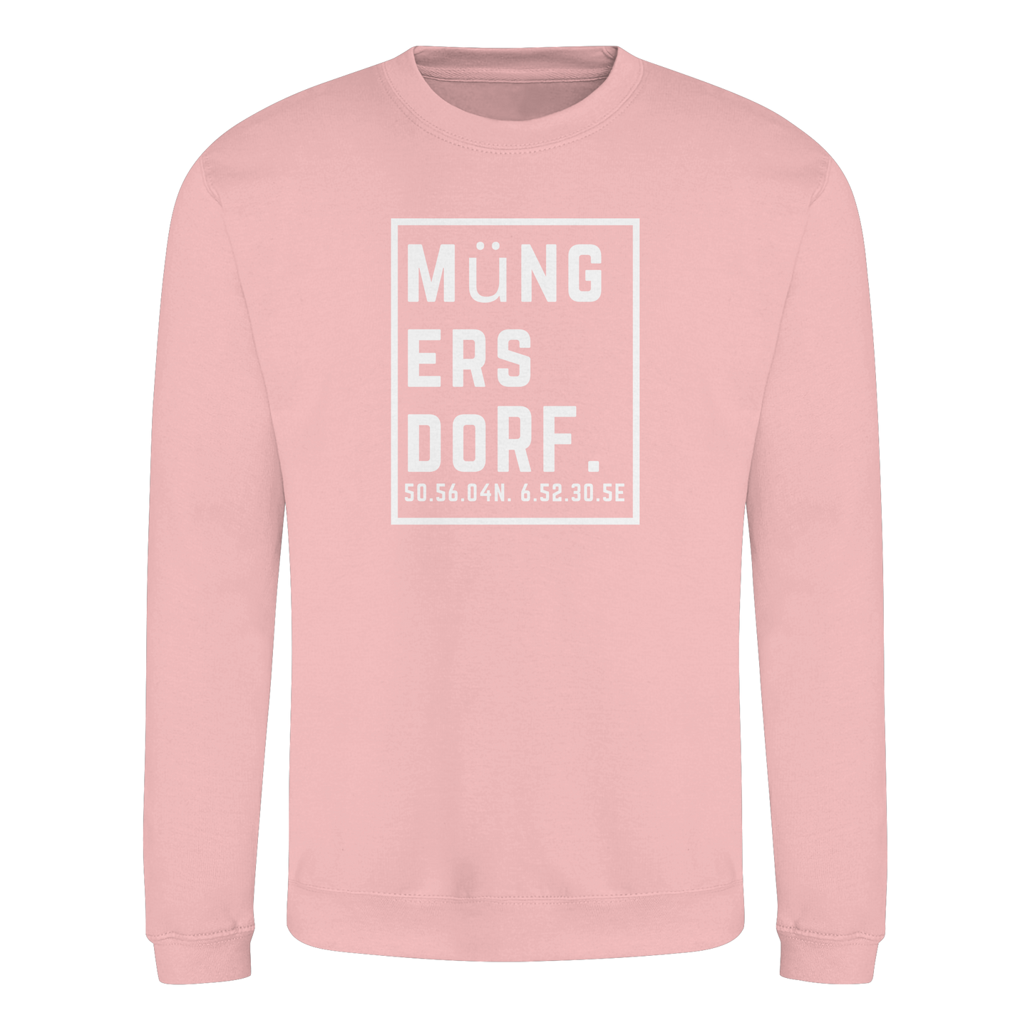 Müngersdorf Koordinaten (großer Druck auf der Brust) - Basic Sweatshirt