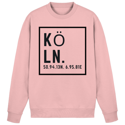 Köln Koordinaten (großer Druck auf der Brust) - Basic Sweatshirt