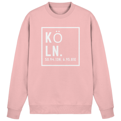 Köln Koordinaten (großer Druck auf der Brust) - Basic Sweatshirt