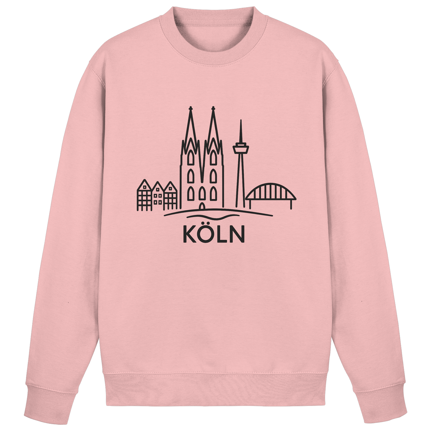 Köln Skyline (großer Druck auf der Brust) - Basic Sweatshirt