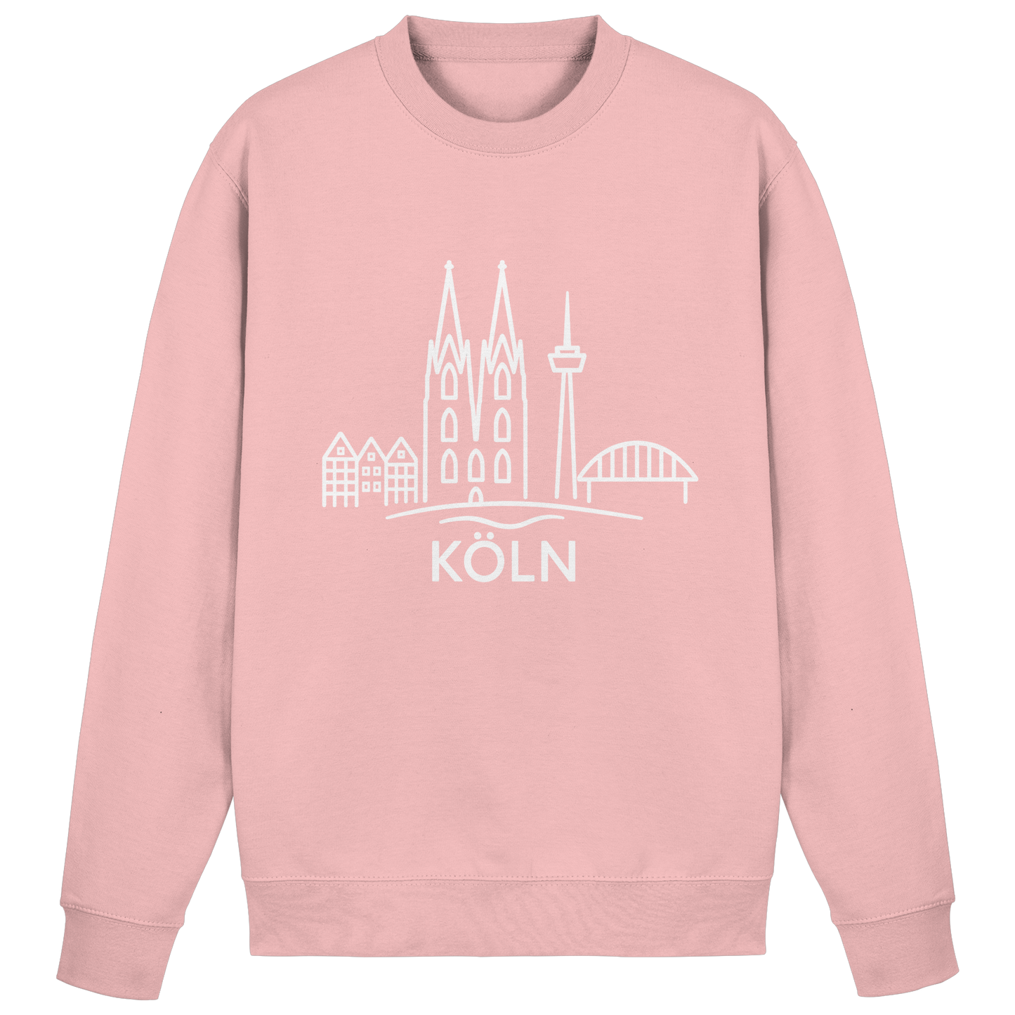 Köln Skyline (großer Druck auf der Brust) - Basic Sweatshirt