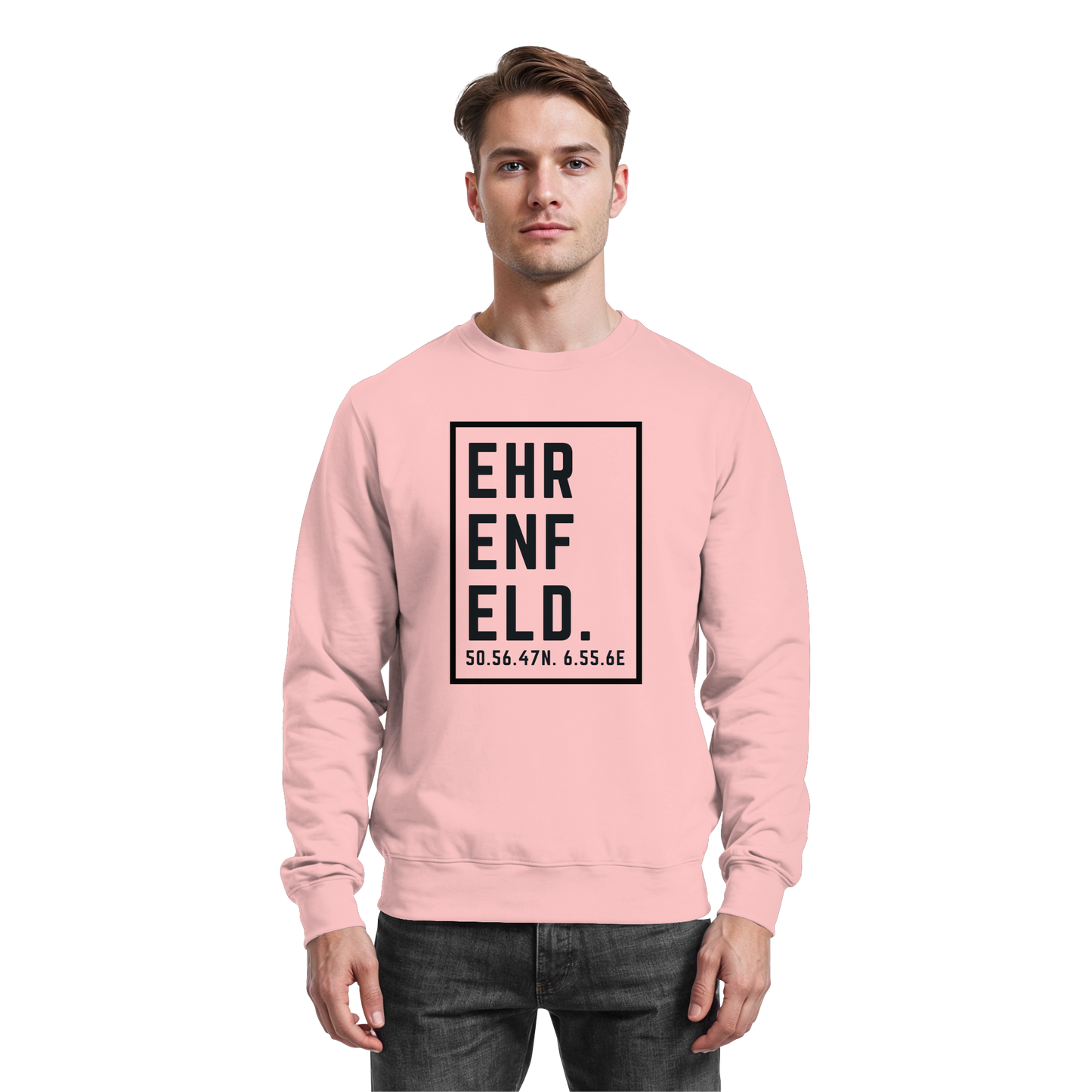 Ehrenfeld Koordinaten (großer Druck auf der Brust) - Basic Sweatshirt
