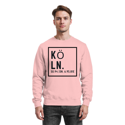Köln Koordinaten (großer Druck auf der Brust) - Basic Sweatshirt