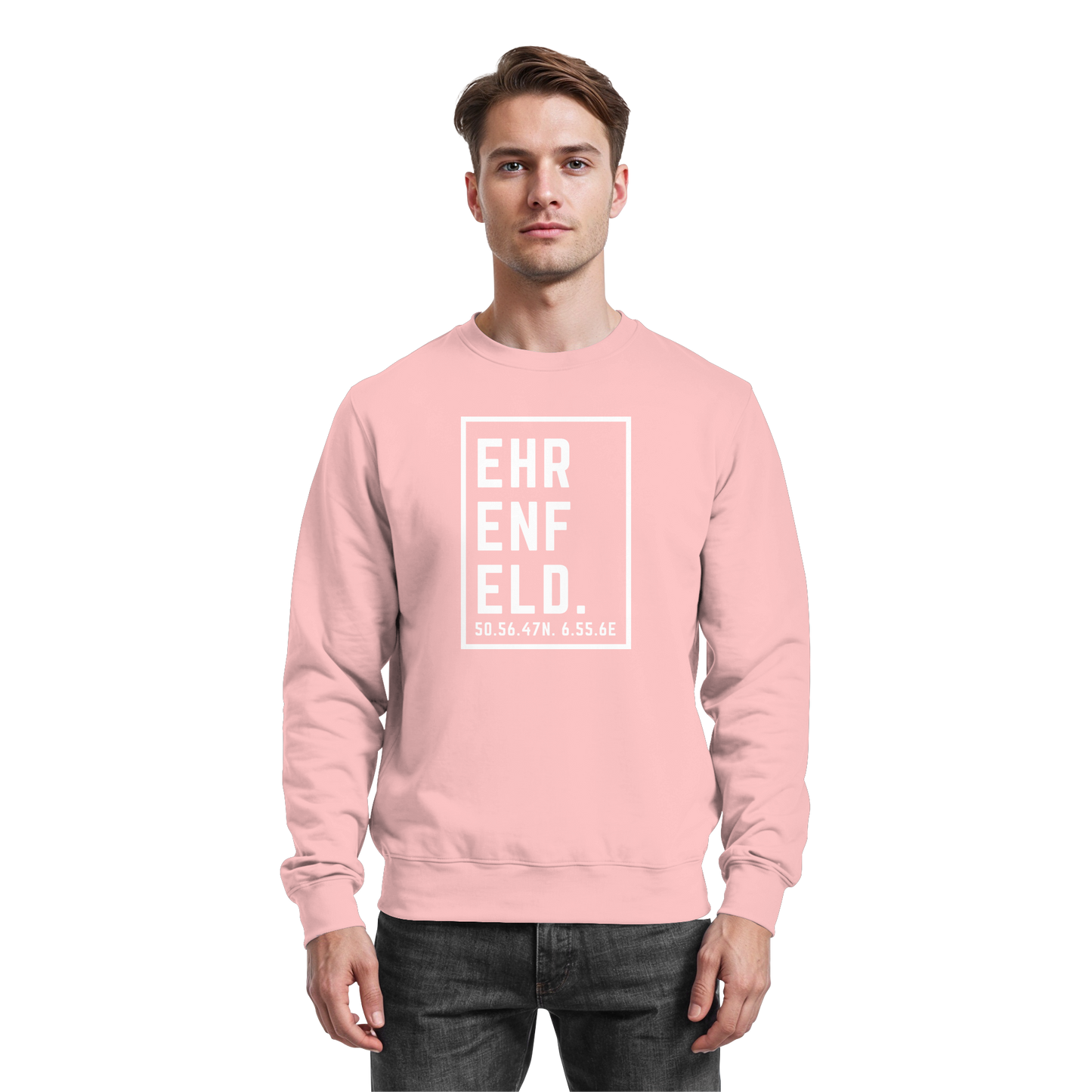 Ehrenfeld Koordinaten (großer Druck auf der Brust) - Basic Sweatshirt