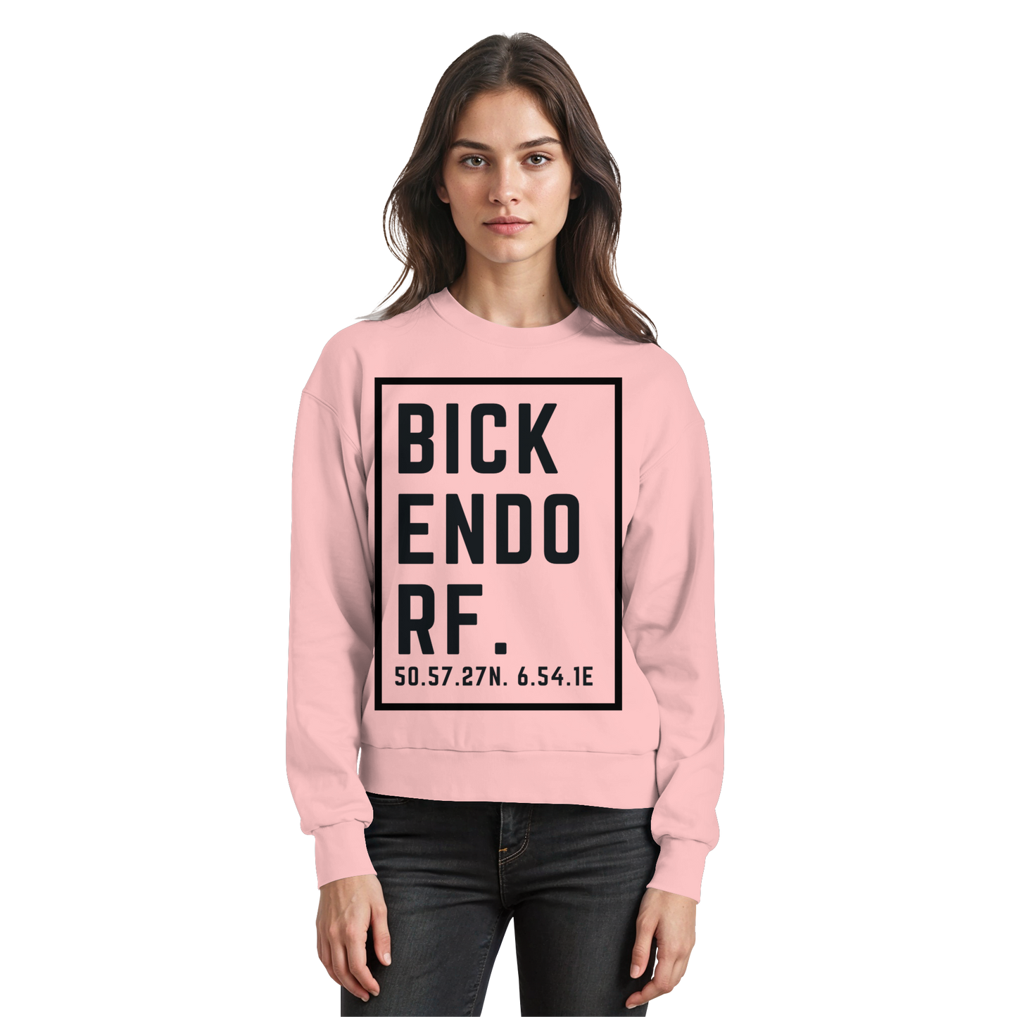 Bickendorf Koordinaten (großer Druck auf der Brust) - Basic Sweatshirt