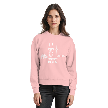 Köln Skyline (großer Druck auf der Brust) - Basic Sweatshirt