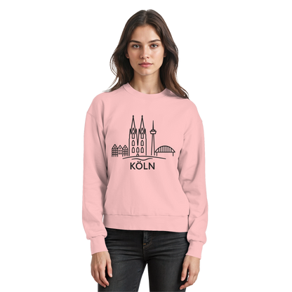 Köln Skyline (großer Druck auf der Brust) - Basic Sweatshirt