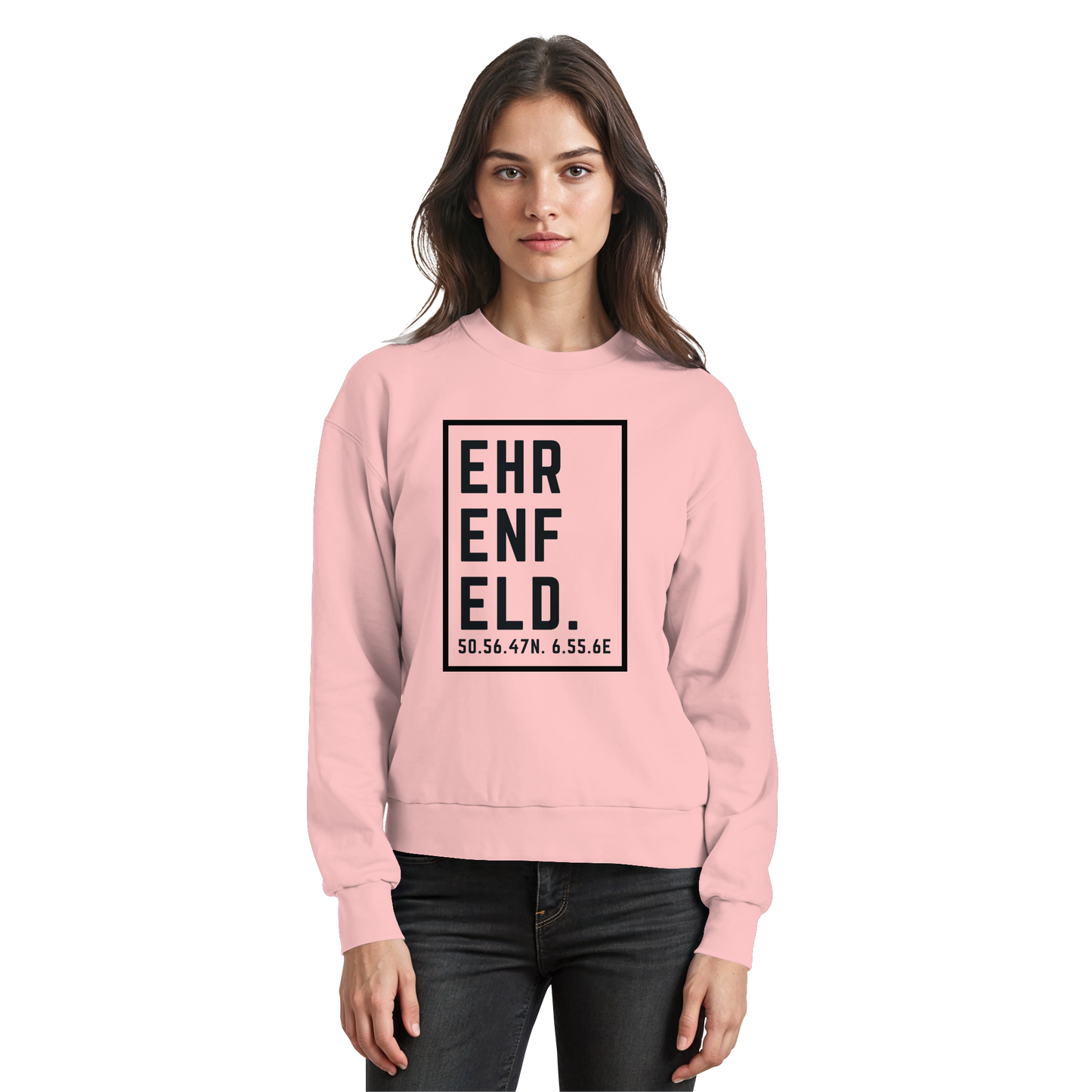 Ehrenfeld Koordinaten (großer Druck auf der Brust) - Basic Sweatshirt