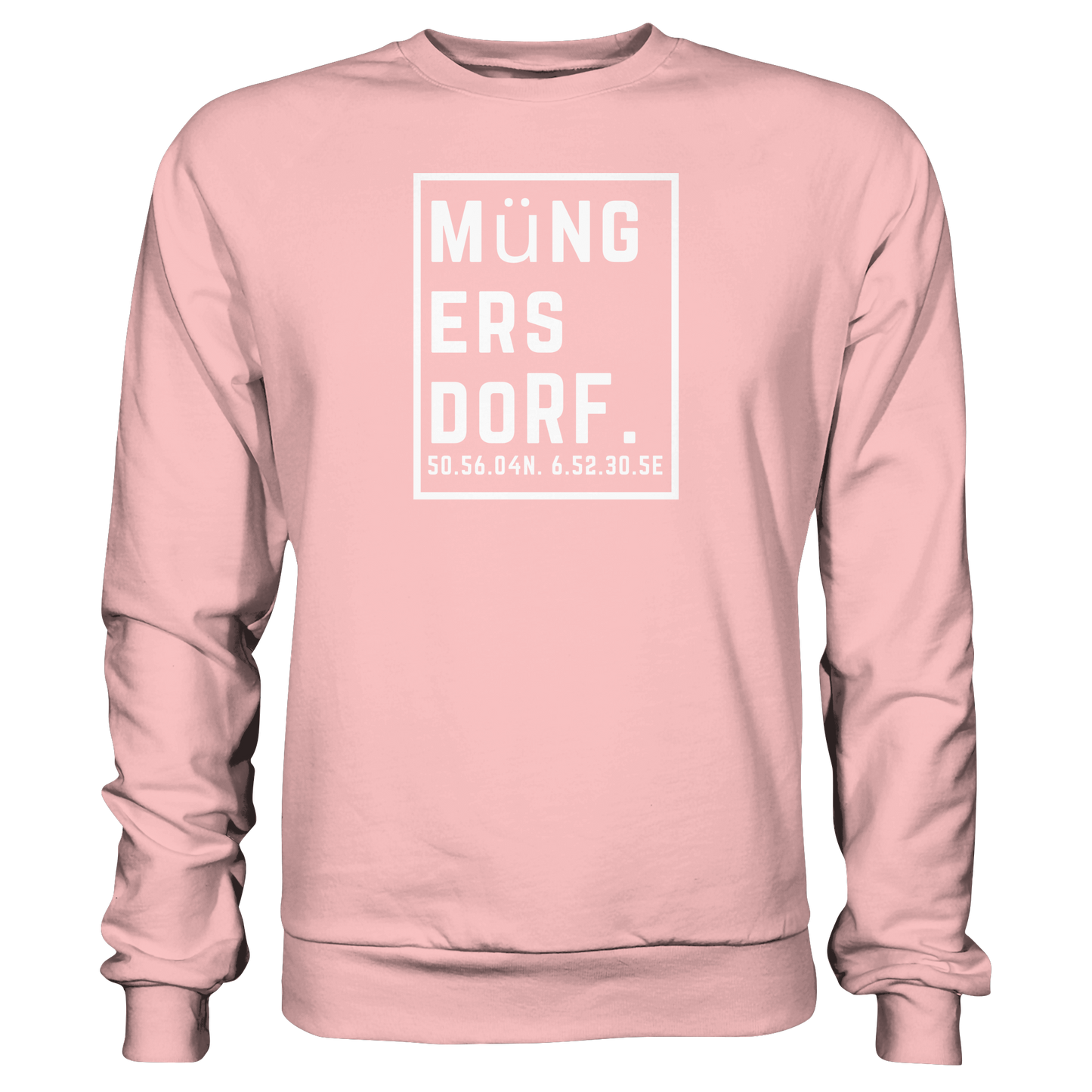 Müngersdorf Koordinaten (großer Druck auf der Brust) - Basic Sweatshirt