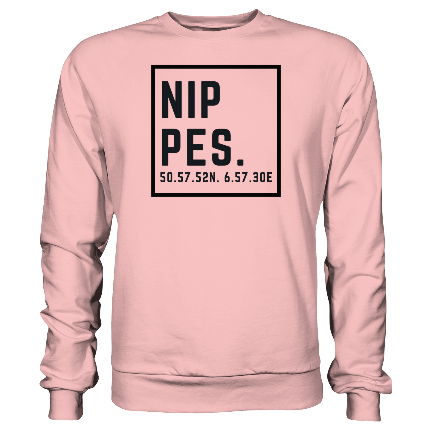 Nippes Koordinaten (großer Druck auf der Brust) - Basic Sweatshirt