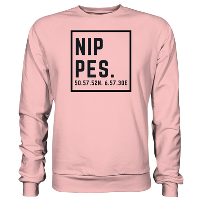 Nippes Koordinaten (großer Druck auf der Brust) - Basic Sweatshirt