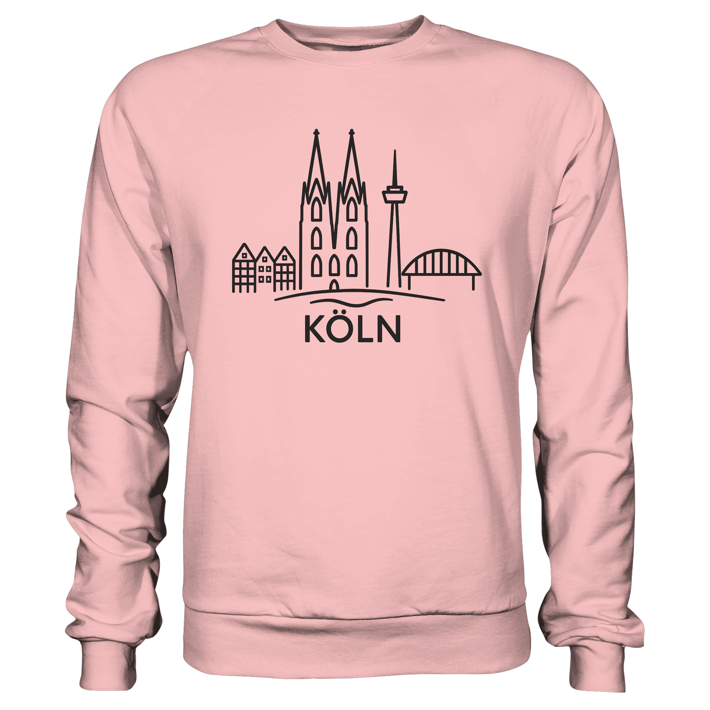 Köln Skyline (großer Druck auf der Brust) - Basic Sweatshirt