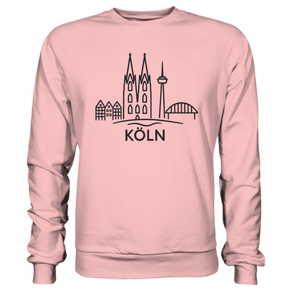 Köln Skyline (großer Druck auf der Brust) - Basic Sweatshirt
