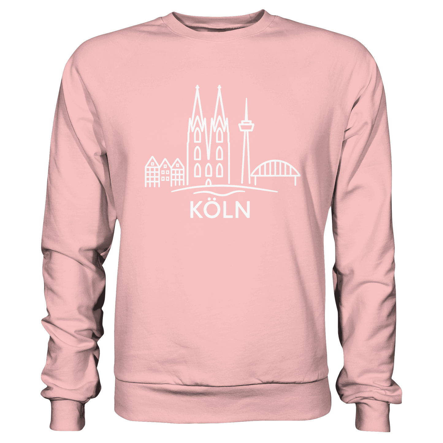 Köln Skyline (großer Druck auf der Brust) - Basic Sweatshirt