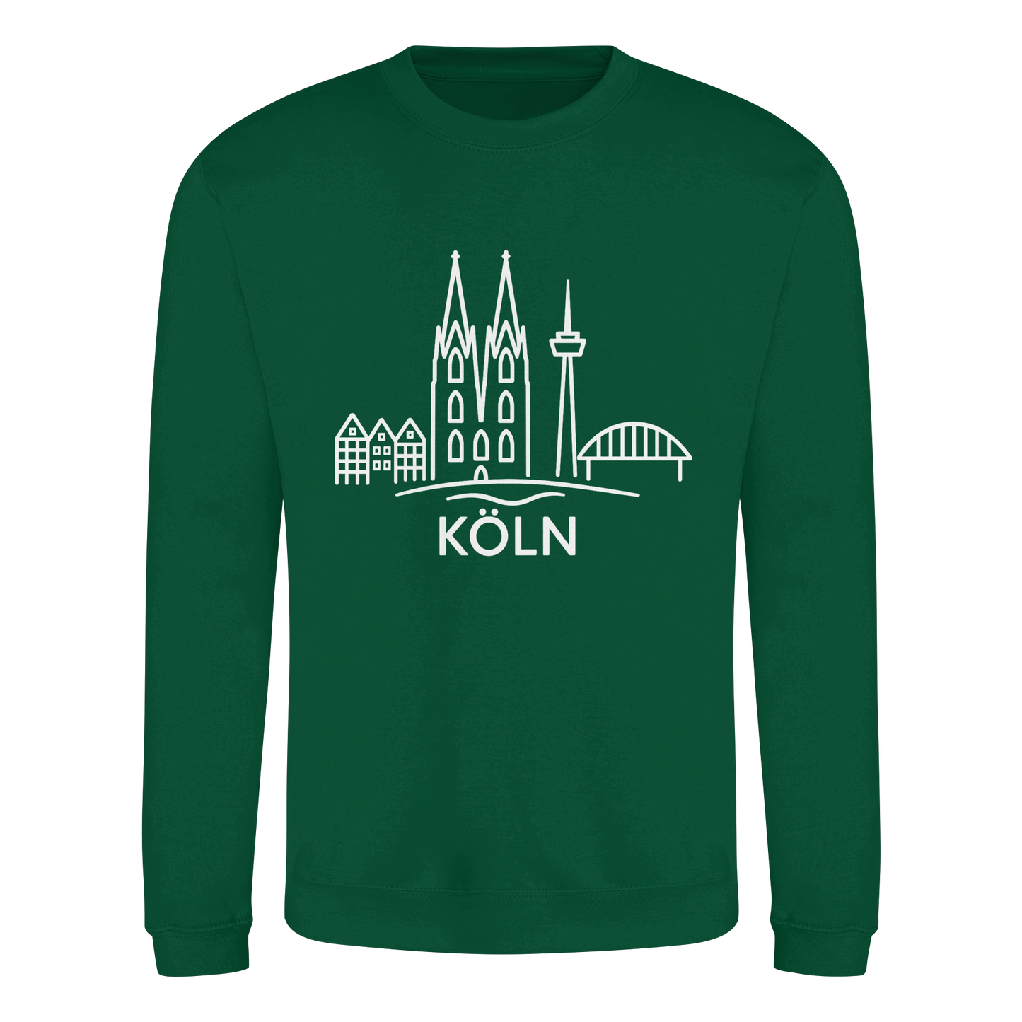 Köln Skyline (großer Druck auf der Brust) - Basic Sweatshirt