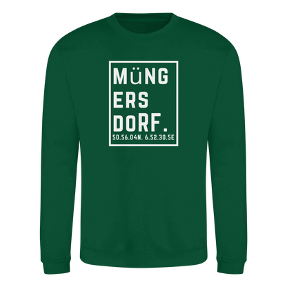 Müngersdorf Koordinaten (großer Druck auf der Brust) - Basic Sweatshirt