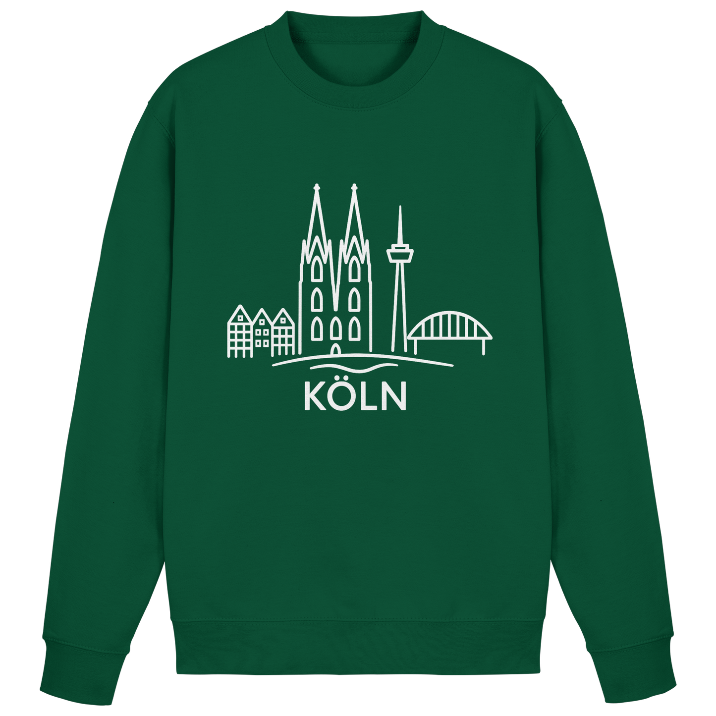 Köln Skyline (großer Druck auf der Brust) - Basic Sweatshirt