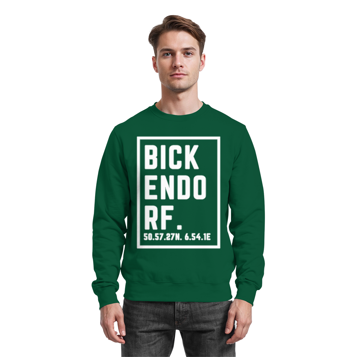 Bickendorf Koordinaten (großer Druck auf der Brust) - Basic Sweatshirt