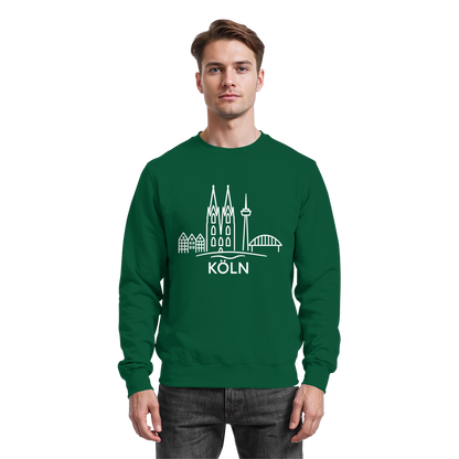 Köln Skyline (großer Druck auf der Brust) - Basic Sweatshirt