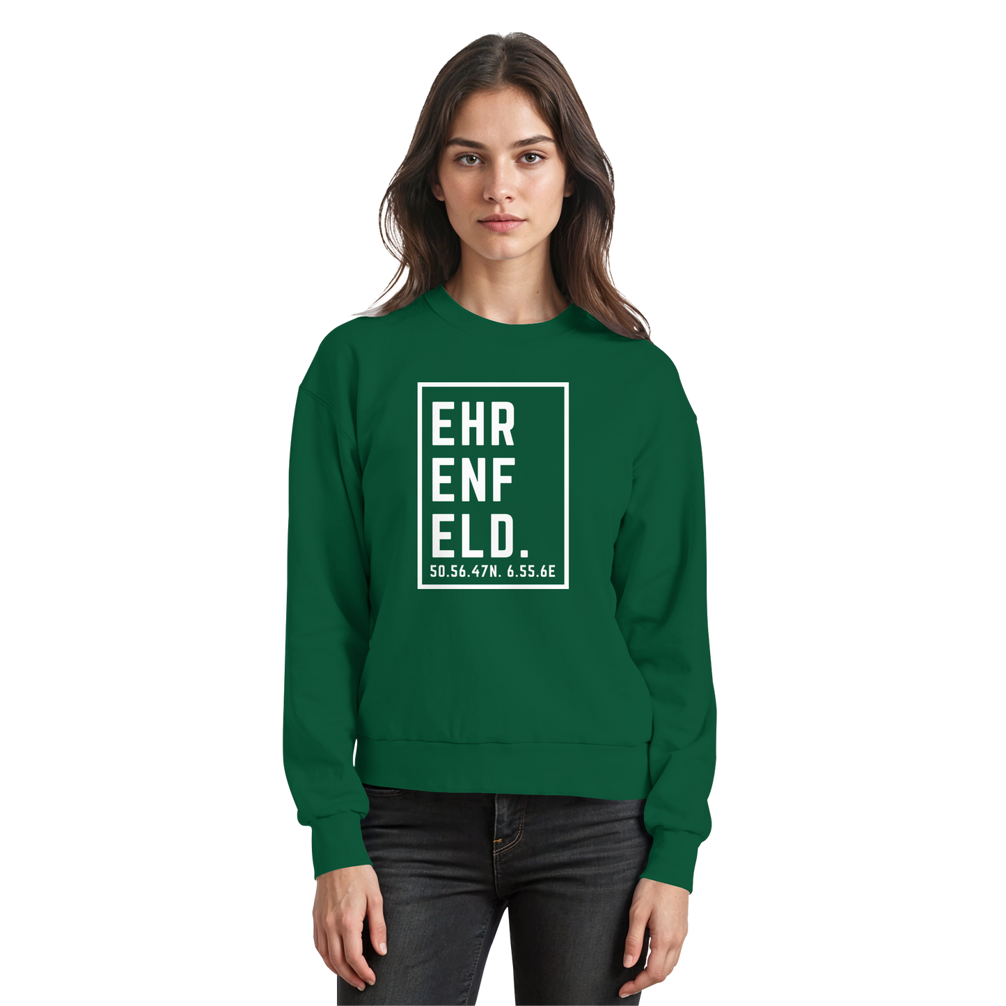 Ehrenfeld Koordinaten (großer Druck auf der Brust) - Basic Sweatshirt