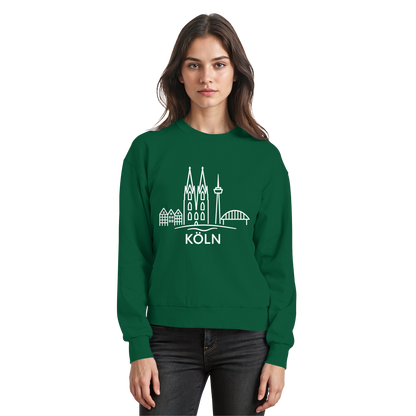 Köln Skyline (großer Druck auf der Brust) - Basic Sweatshirt