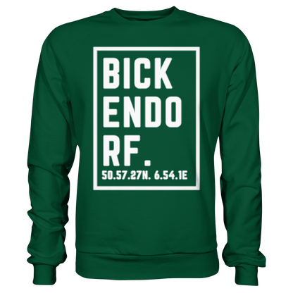 Bickendorf Koordinaten (großer Druck auf der Brust) - Basic Sweatshirt