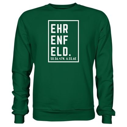 Ehrenfeld Koordinaten (großer Druck auf der Brust) - Basic Sweatshirt