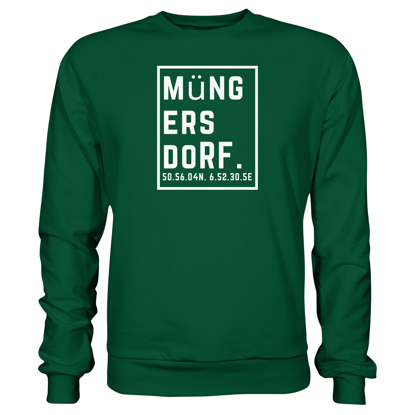 Müngersdorf Koordinaten (großer Druck auf der Brust) - Basic Sweatshirt