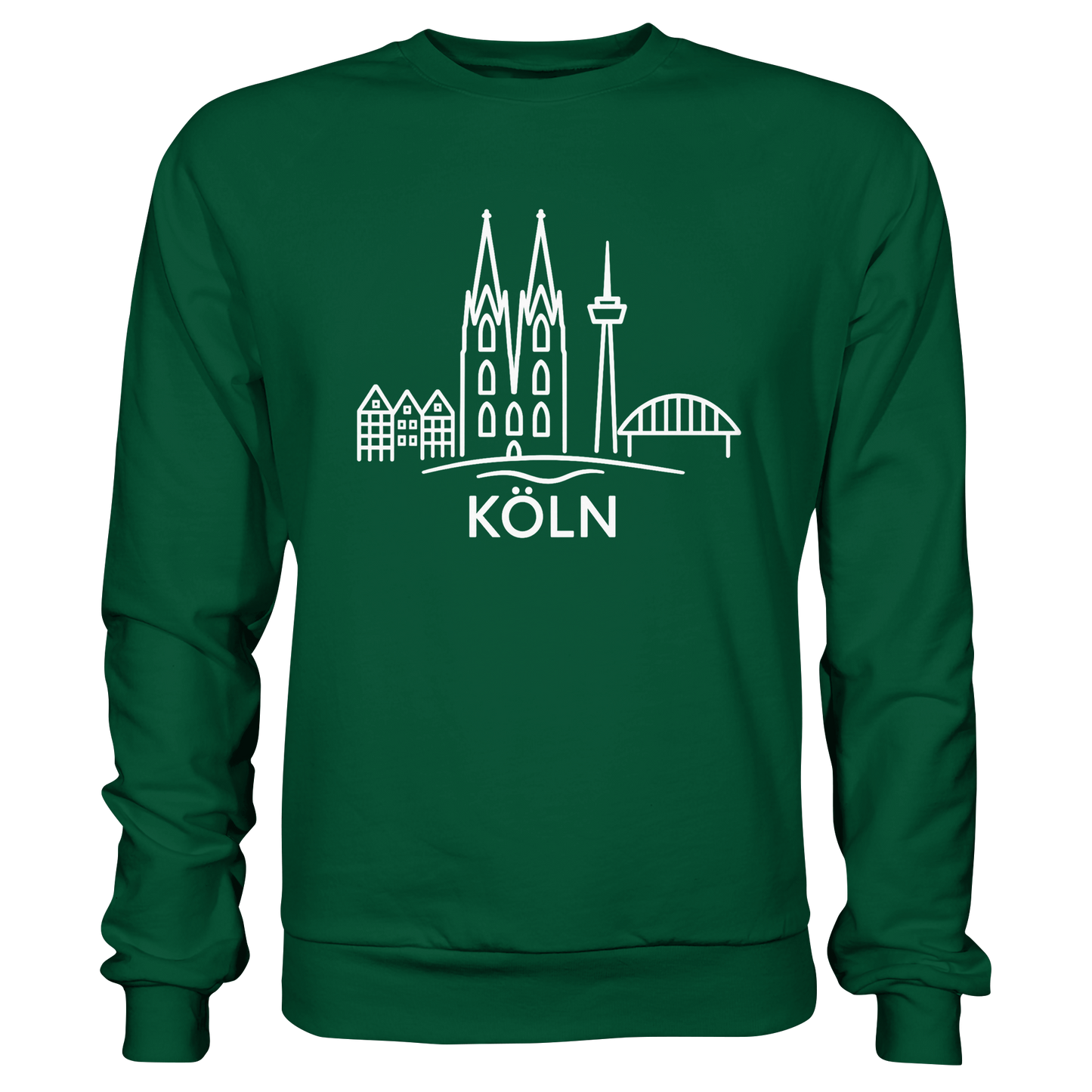Köln Skyline (großer Druck auf der Brust) - Basic Sweatshirt