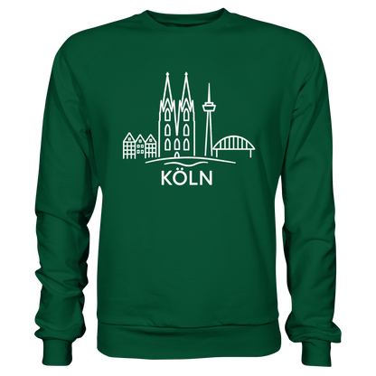 Köln Skyline (großer Druck auf der Brust) - Basic Sweatshirt