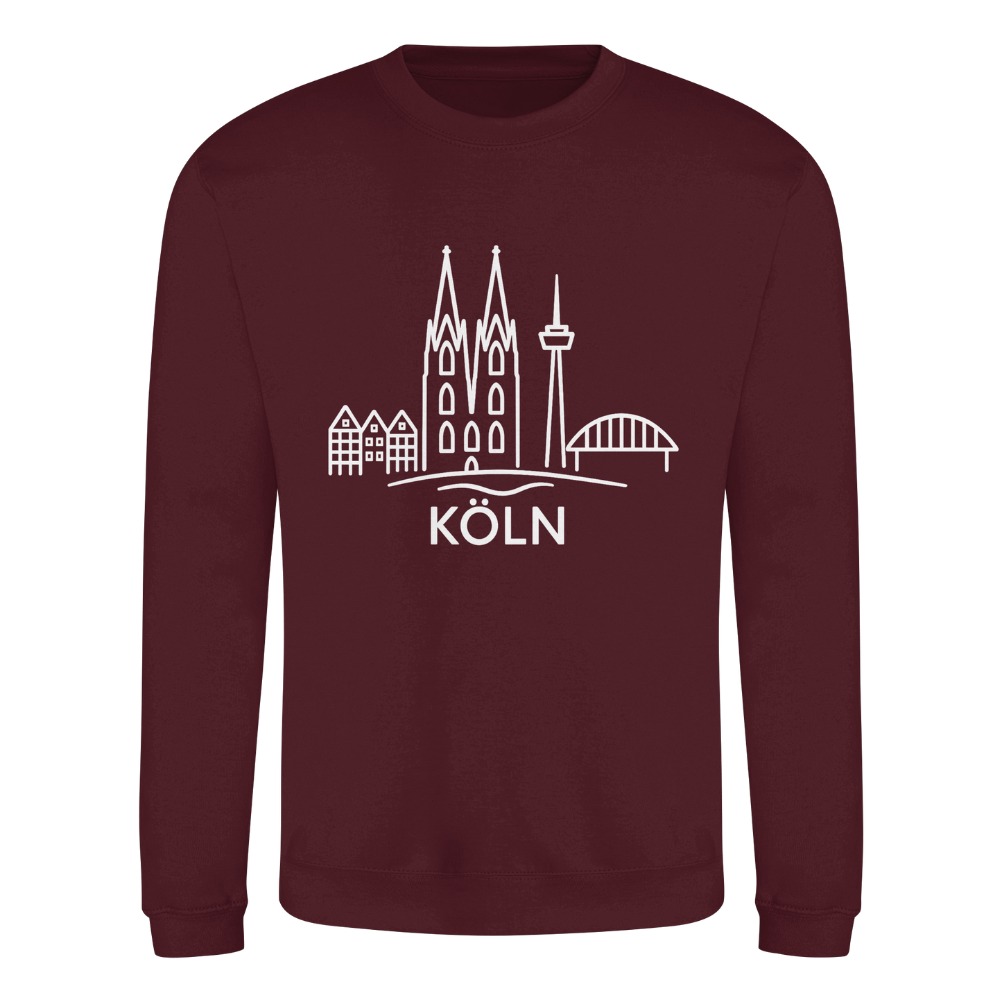 Köln Skyline (großer Druck auf der Brust) - Basic Sweatshirt