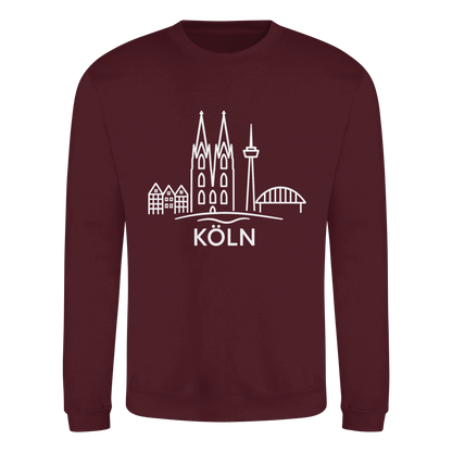 Köln Skyline (großer Druck auf der Brust) - Basic Sweatshirt