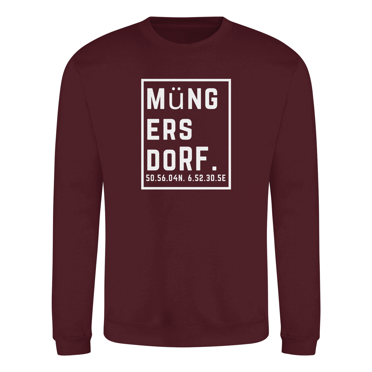 Müngersdorf Koordinaten (großer Druck auf der Brust) - Basic Sweatshirt