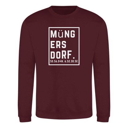 Müngersdorf Koordinaten (großer Druck auf der Brust) - Basic Sweatshirt