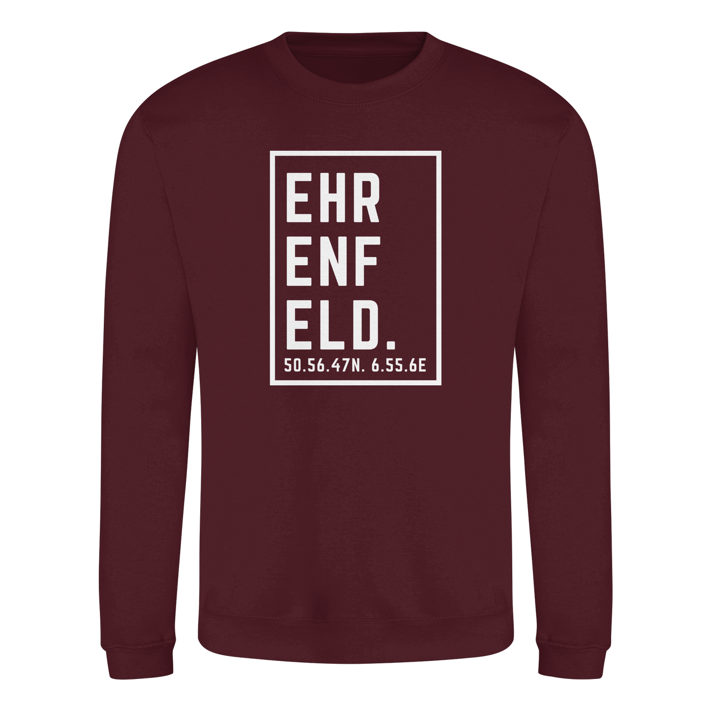Ehrenfeld Koordinaten (großer Druck auf der Brust) - Basic Sweatshirt
