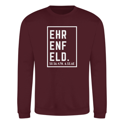 Ehrenfeld Koordinaten (großer Druck auf der Brust) - Basic Sweatshirt