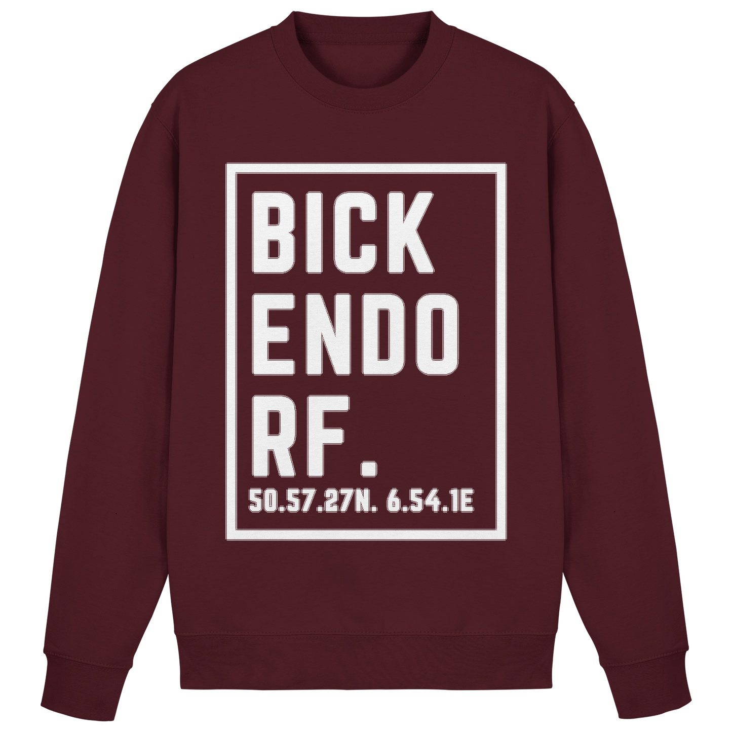 Bickendorf Koordinaten (großer Druck auf der Brust) - Basic Sweatshirt