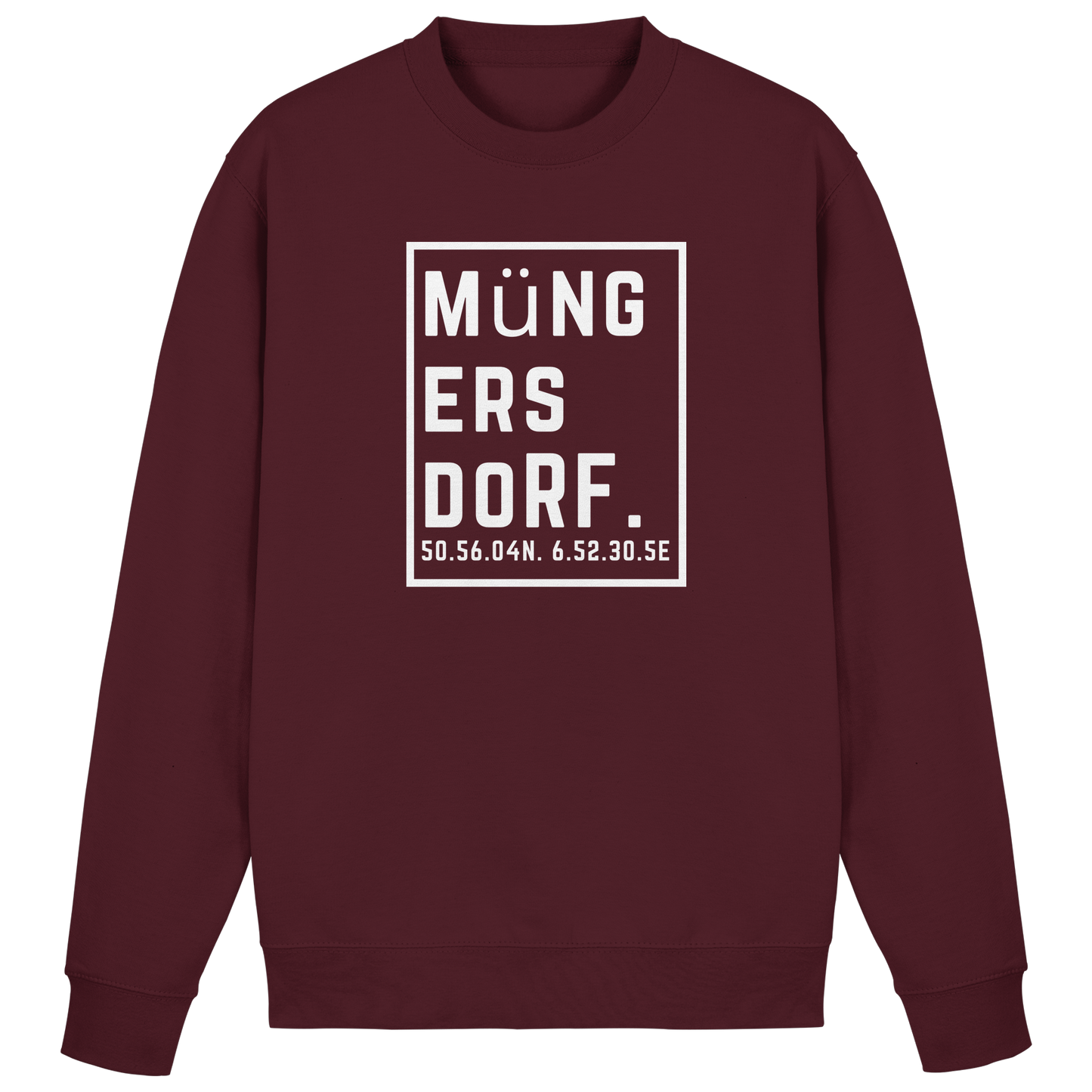 Müngersdorf Koordinaten (großer Druck auf der Brust) - Basic Sweatshirt