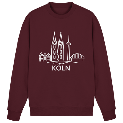 Köln Skyline (großer Druck auf der Brust) - Basic Sweatshirt
