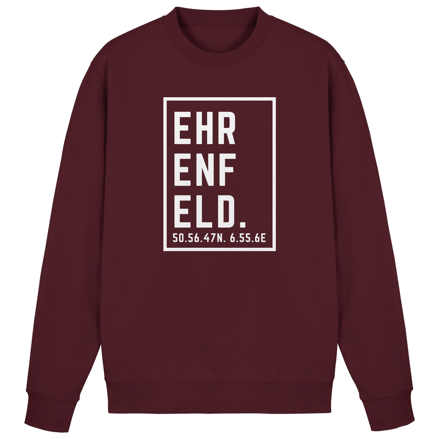 Ehrenfeld Koordinaten (großer Druck auf der Brust) - Basic Sweatshirt