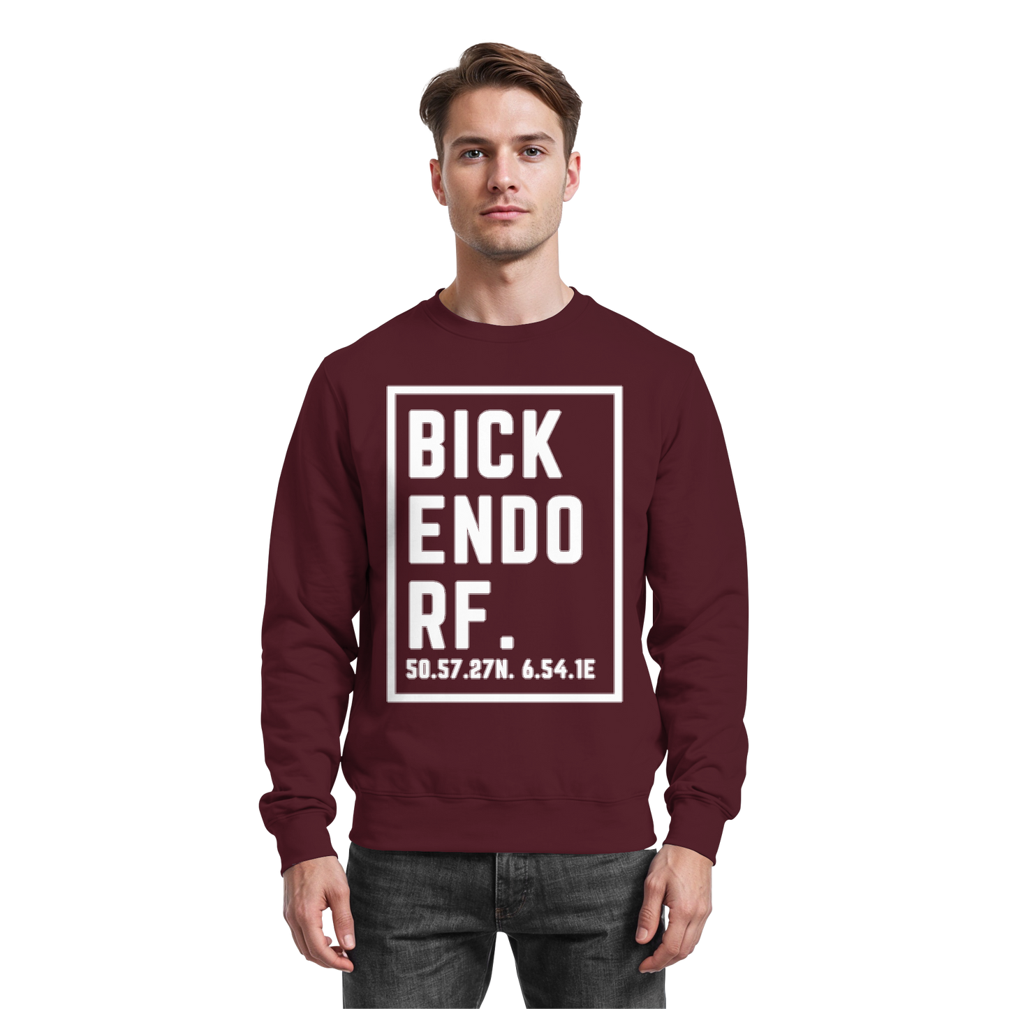Bickendorf Koordinaten (großer Druck auf der Brust) - Basic Sweatshirt