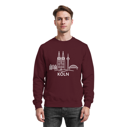 Köln Skyline (großer Druck auf der Brust) - Basic Sweatshirt