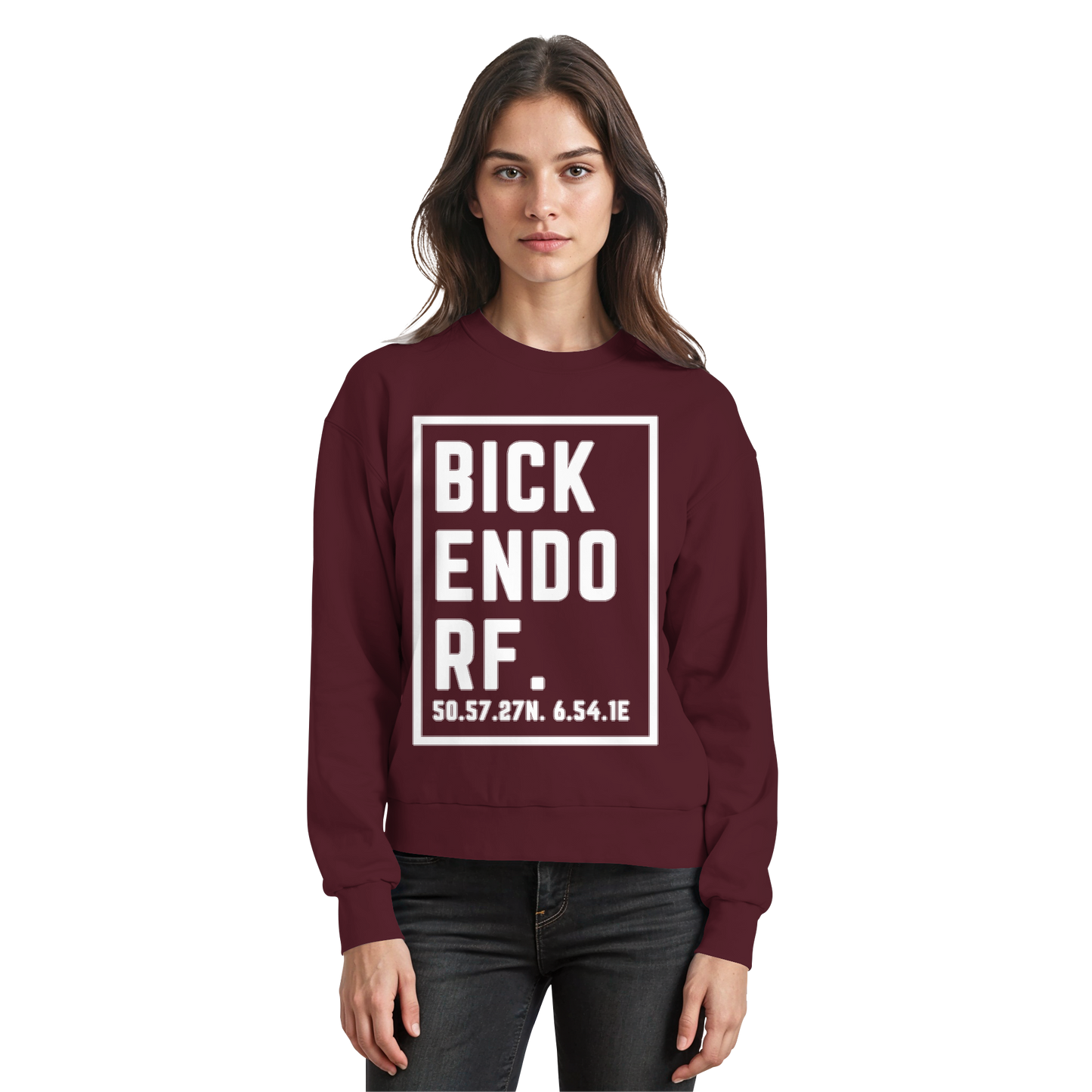 Bickendorf Koordinaten (großer Druck auf der Brust) - Basic Sweatshirt