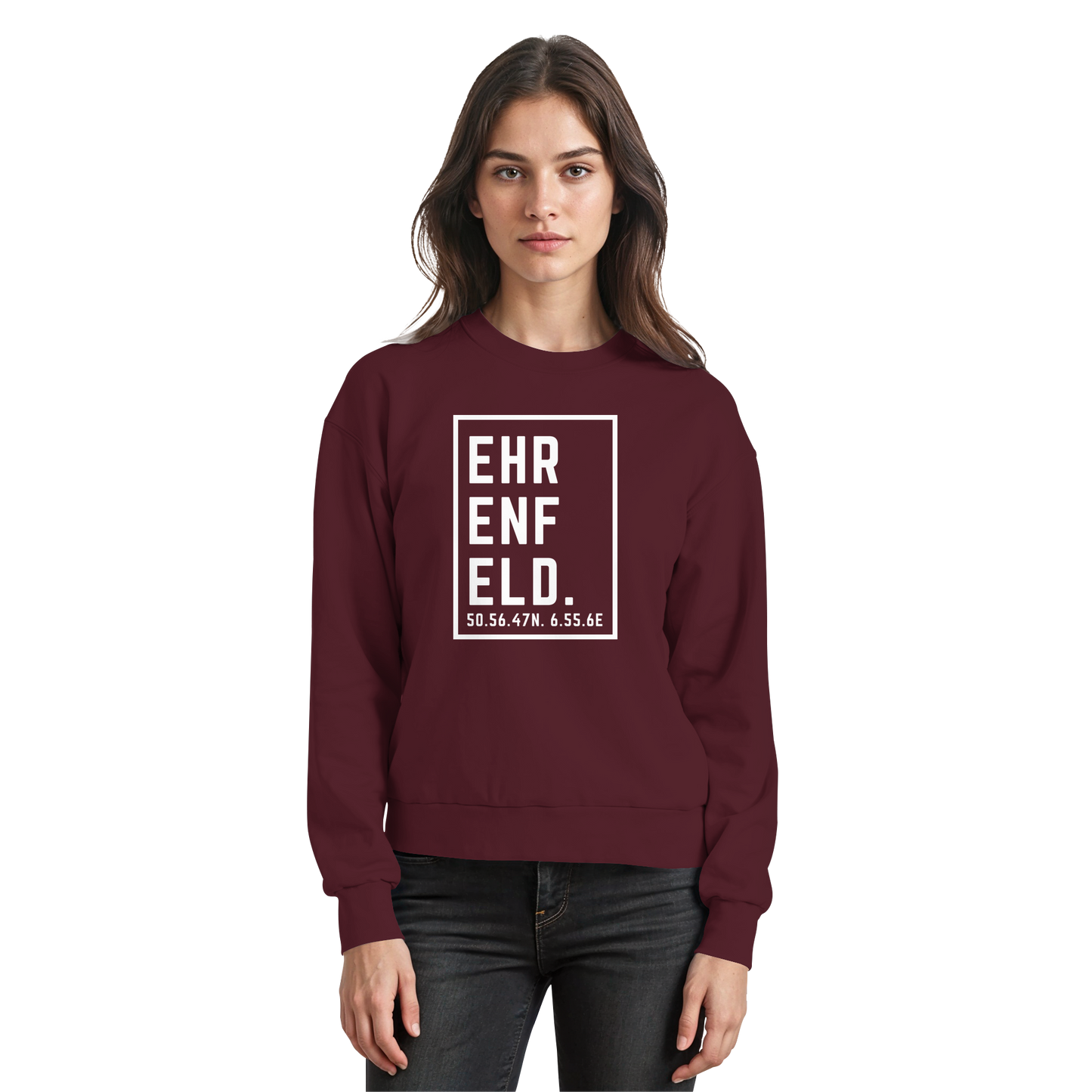 Ehrenfeld Koordinaten (großer Druck auf der Brust) - Basic Sweatshirt